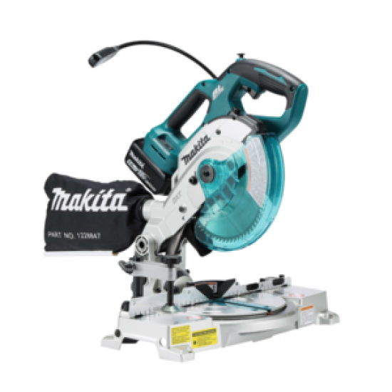 Fierastrau de masa pentru taieri inclinate DLS600 Makita, brushless, 165 mm, 18 V, fara acumulatori