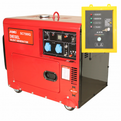 Generator insonorizat monofazat SENCI SCD7500Q-ATS, Putere max. 6.0kVA, 230V, ATS/AVR, motor Diesel