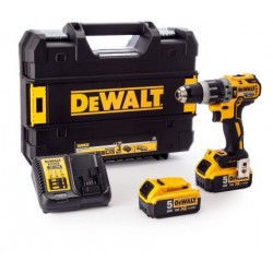Masina de gaurit si insurubat cu percutie DeWALT DCD796P2-QW, motor fara perii de 18V XR - 2 X 5Ah 