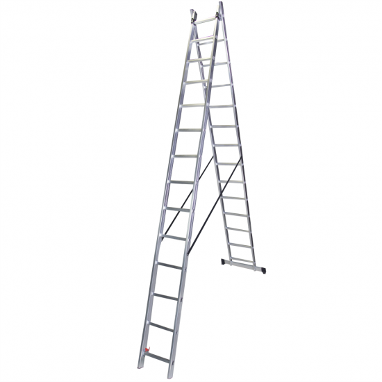 Scara dubla aluminiu STR214, inaltime maxima 680 cm