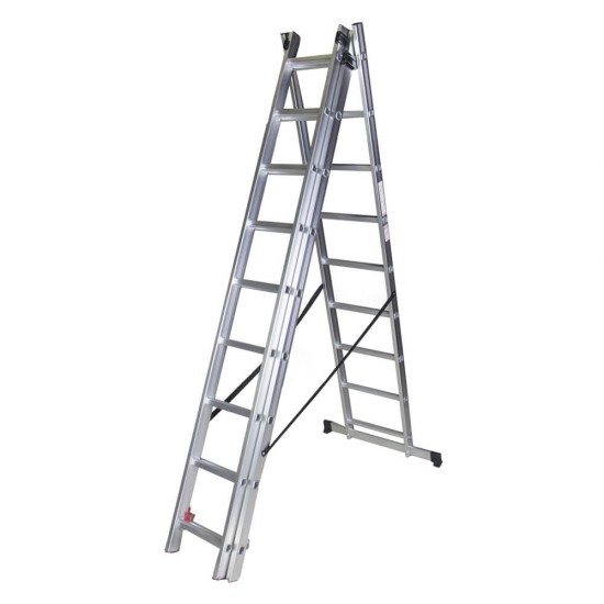 Scara tripla aluminiu STR309, inaltime maxima 589 cm