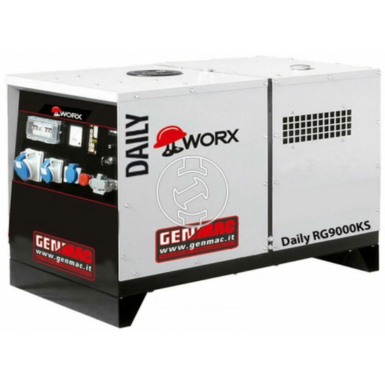Generator monofazat 10kw, RG9000KS, Genmac -Daily, 230v, motor Kohler diesel, insonorizat stationar, ATS inclus